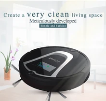 Eworld Mini Automatic Robot Vacuum — Black M884 with Mop ,Remote Controler and Cleaning Brush