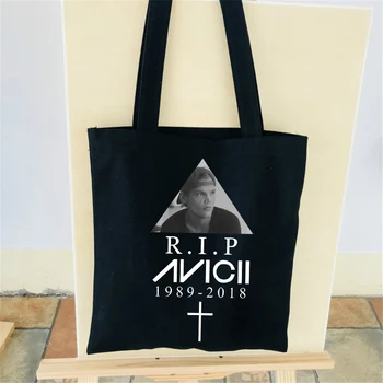 

R.I.P Avicii Shoulder Bag print Cotton High Quality Tote Female&Man Shoulder Shopping Stylish New Style Bag Customize unique bag