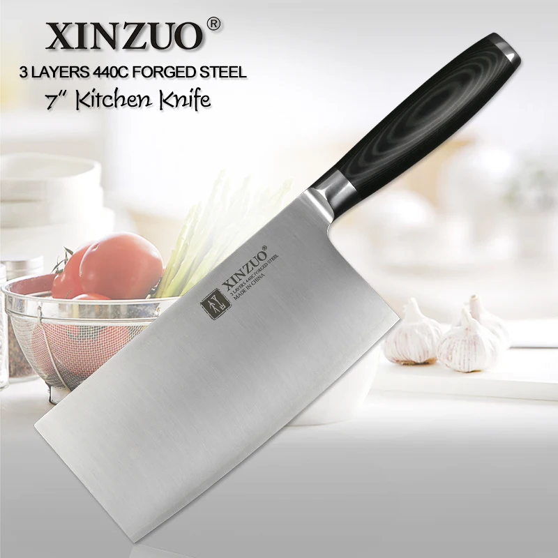 Нож для нарезки XINZUO 7 '' кухонный большой шеф нож из кованой нержавеющей стали с