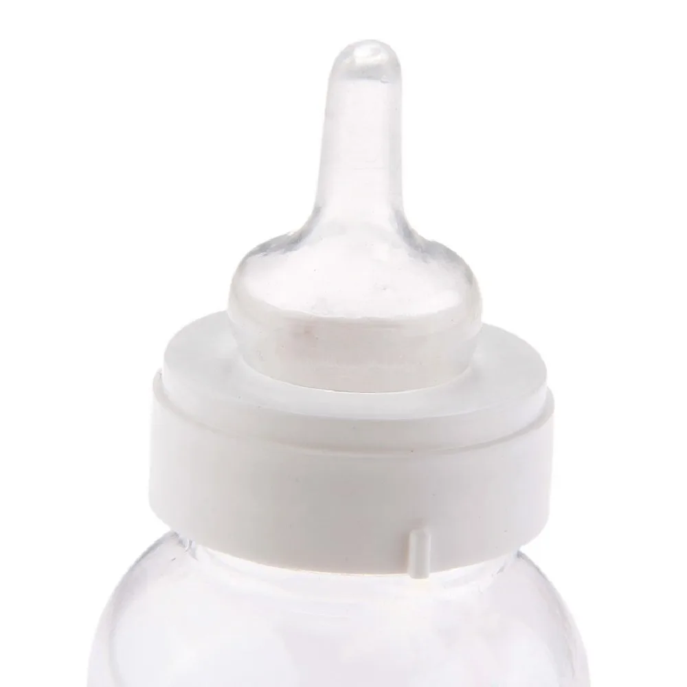 Бутылочка для кормления молока+ соска+ щетка в комплекте для питомца щенка 120 мл набор маленькая бутылочка для кормления котенка портативная пластиковая миска для кормления
