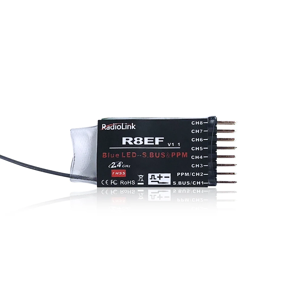 

Radiolink R8EF 2.4G 8 Channels RC Receiver Support S-Bus/PPM/PWM for T8FB RC Transmitter