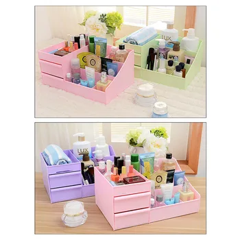 

Plastic Storage Box Waterproof Makeup Box Drawer Women Cosmetic Case Box Big Makeup Tools Make-up Pen Brush Desktop Storage Box
