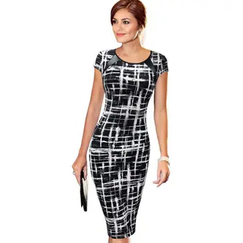 

2019 Sexy Summer Elegant Office Lady Bodycon Dress Formal Business Work Party Short Sleeve Sheath Tunic Pencil Dress