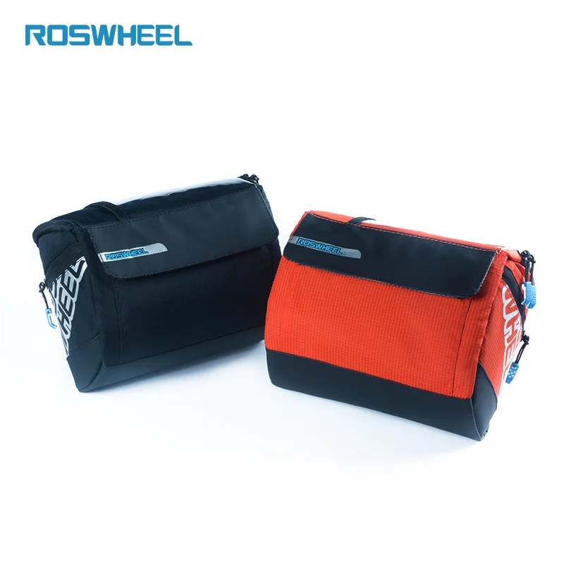 ROSWHEEL 3L Bicycle Handlebar Bag MTB Road Cycling Front bar Pannier Pouch 400D PVC Map Bags Basket Bike Accessories