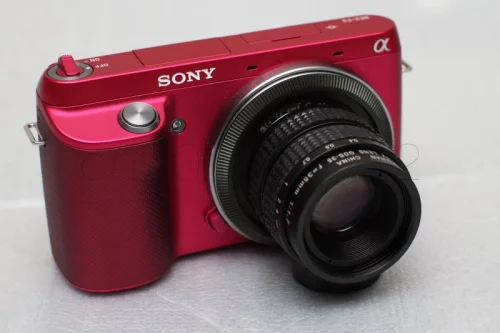 Объектив для видеонаблюдения черный 35 мм f1.7 C крепление olympus M4/3 E P2 G2 GF2 GH2 sony PL2 A6300