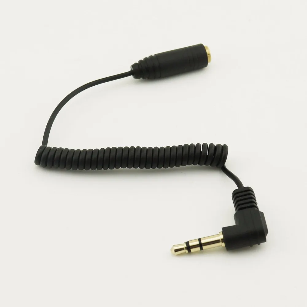 10pcs 3 5mm Male to Female Jack Headphone Mic Audio Adapter Coiled Spiral Cable Cord 0 6m