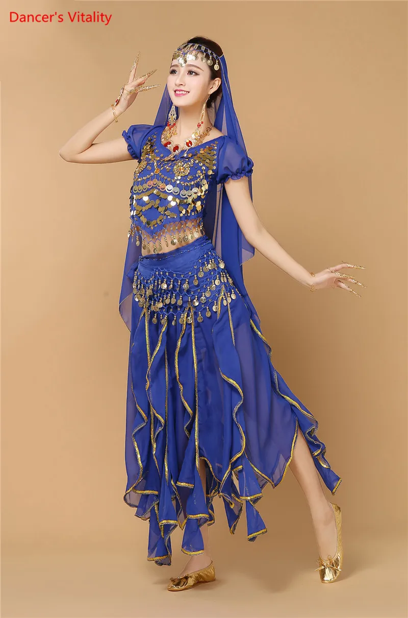 Женские брюки для танца живота, набор для танца живота, 6 цветов, платье, Индийский Болливуд, танцевальные костюмы для взрослых