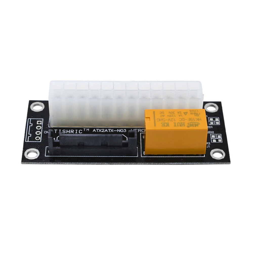 TISHRIC PC سطح المكتب الأسود ATX 24Pin إلى SATA موليكس المزدوج PSU امدادات الطاقة مزامنة كاتب موسع كابل بطاقة ل Bitcoin مينغ