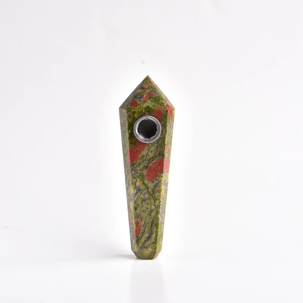 Goede Drop verzending Natuurlijke Quartz Draak bloodstones crystal pijp roken pijp point wand sigarettenhouder fancy X18