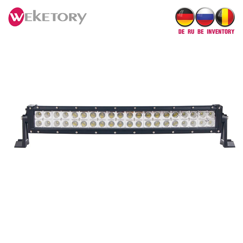 

weketory 22 Inch 120W Curved LED Light Bar for Work Driving Boat Car Truck 4x4 SUV ATV Off Road Fog Lamp 12v 24v