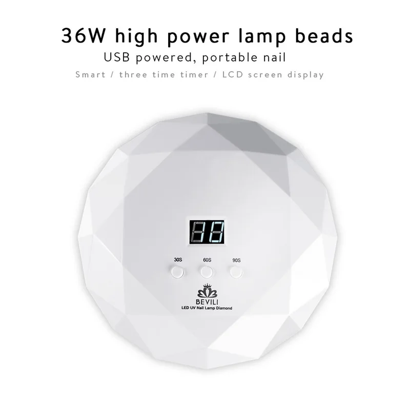 Manooby 60 s/120 s таймер USB разъем лампа для ногтей интеллектуальная 36 Вт УФ