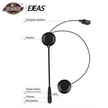 

EJEAS Motorcycle Bluetooth Intercom Helmet Bluetooth Headset Earphone Helmet Bluetooth Headphones Wireless Intercom Moto
