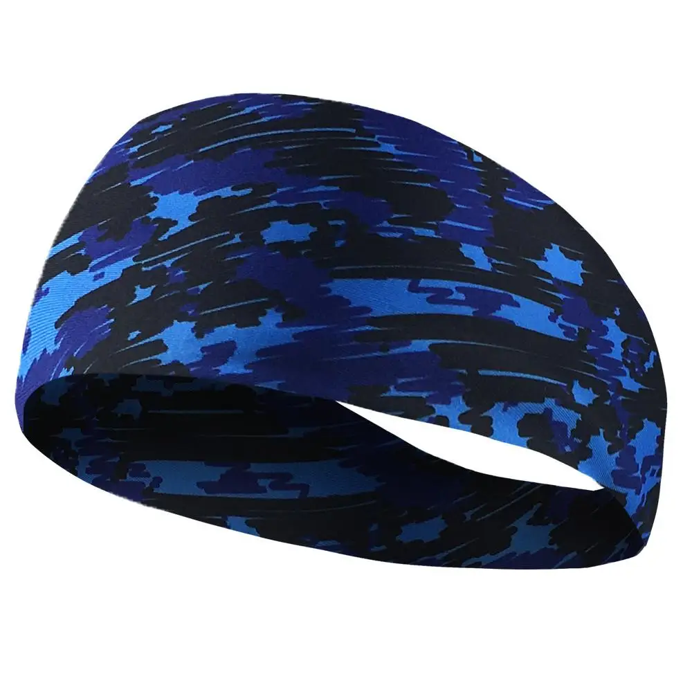 Тонкий головная повязка спортивная повязка для головы для мужчин и женщин бег Йога тренажерный зал полиэстер головной убор пояс анти пот впитываемость дышащий бандо A1 - Цвет: Blue