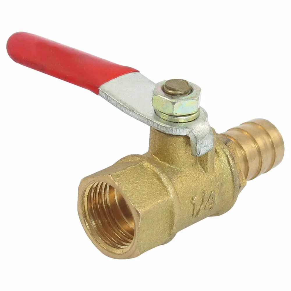 Female Thread to Barb Hose Lever Handle Brass Ball Valvein Pipe