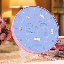 

Baby Care Air Drying Soft Modeling Colored Clay Handprint Footprint Imprint Kit Casting Parent-child Hand Inkpad Fingerprint