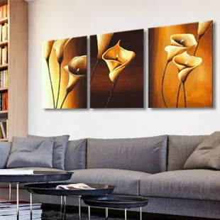 Pure Hand Painting Picture Frame Living Room Background Wall Pure Hand Painting Picture Frame Living Room Background Wall Decorative Sofa Paintings Calla Lily