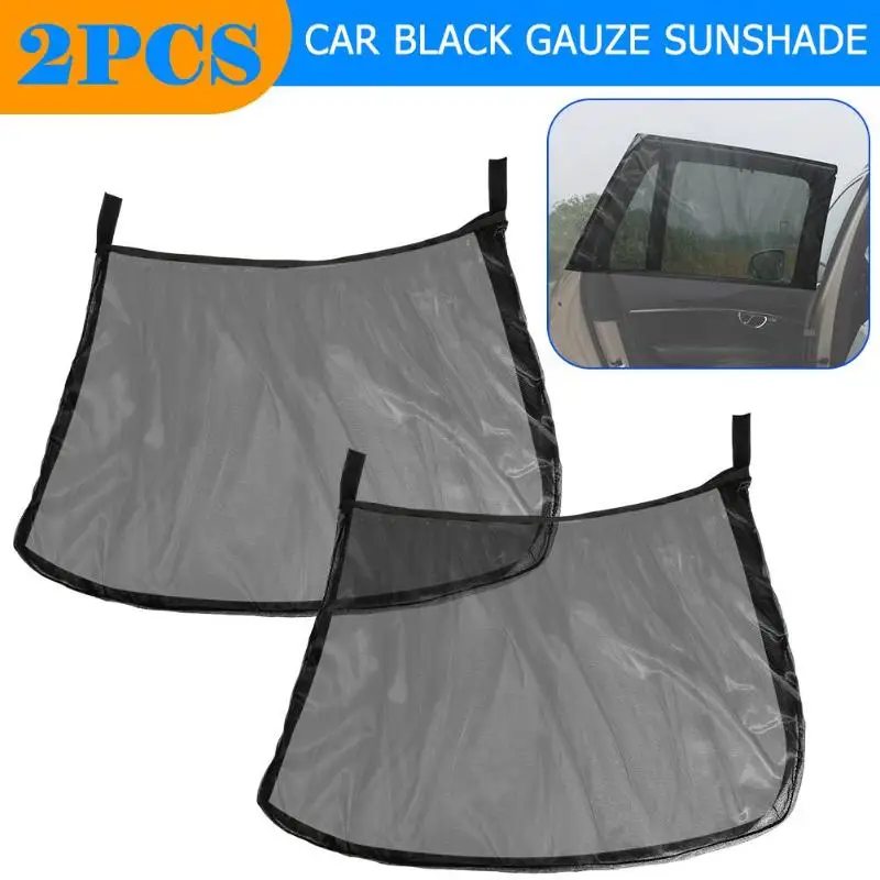 

VODOOL 2Pcs Car Sun Shade Curtain Rear Side Window Mesh Sunshade Sun Visor Cover Shield UV Protector Sunscreen Curtains Styling