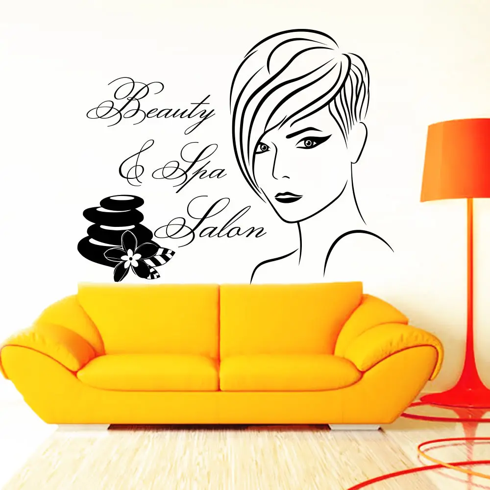 Wall Decal Girl Decal Beauty Hairl Spa Salon Window Decor Vinyl Sticker