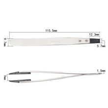 1 шт. Антистатическая плоская головка из нержавеющей стали Антистатический пинцет для лабораторных больниц микроэлектроника