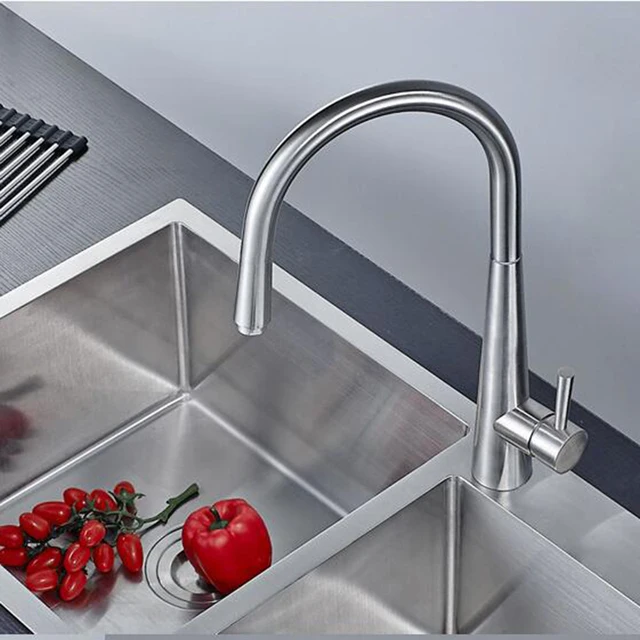Hochwertige 304 edelstahl gebürstet küchenarmatur 360 grad drehtisch ... Hochwertige 304 edelstahl gebürstet küchenarmatur 360 grad drehtisch ...