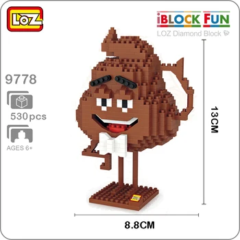 

LOZ Cartoon Cute Chocolate Brown Monster Figure 3D Model 530pc DIY Small Blocks Bricks Assembly Diamond Mini Building Toy no Box