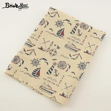 Booksew хлопчатобумажная льняная ткань морской тематический дизайн швейный материал для скатерти подушка сумка занавеска Подушка украшение «ZAKKA» Tissu