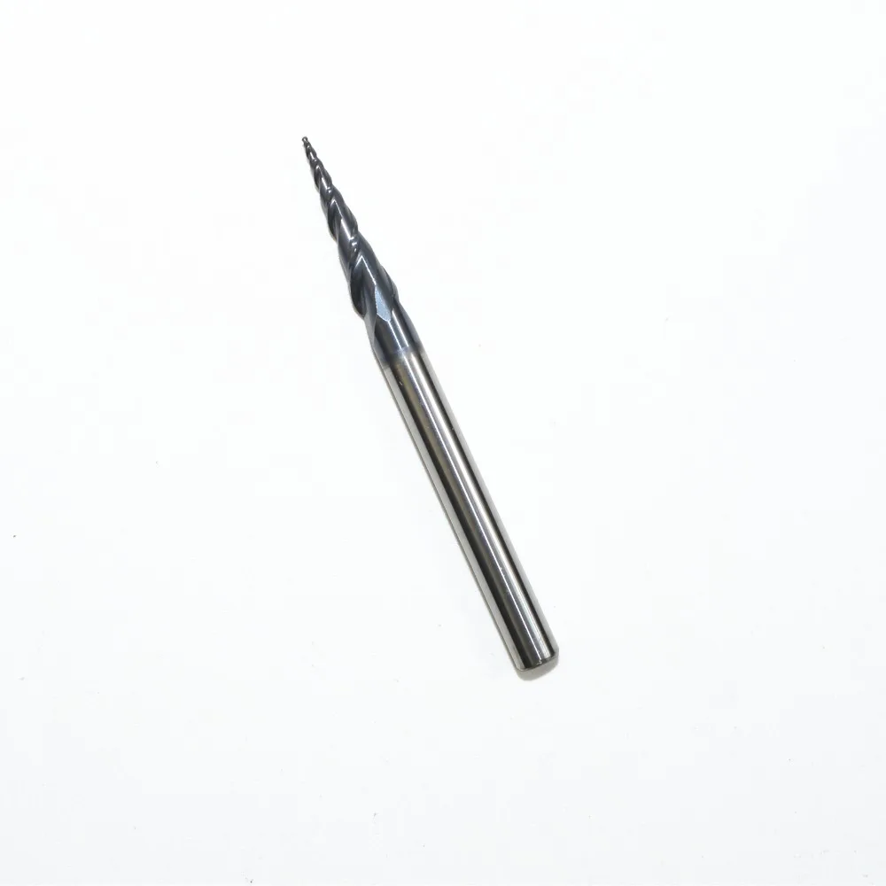 R0.25* D4* 15* 50L, HRC55 твердосплавное покрытие tialn конические Шаровые концевые фрезы, сферические конусные фрезы, деревообрабатывающие фрезы
