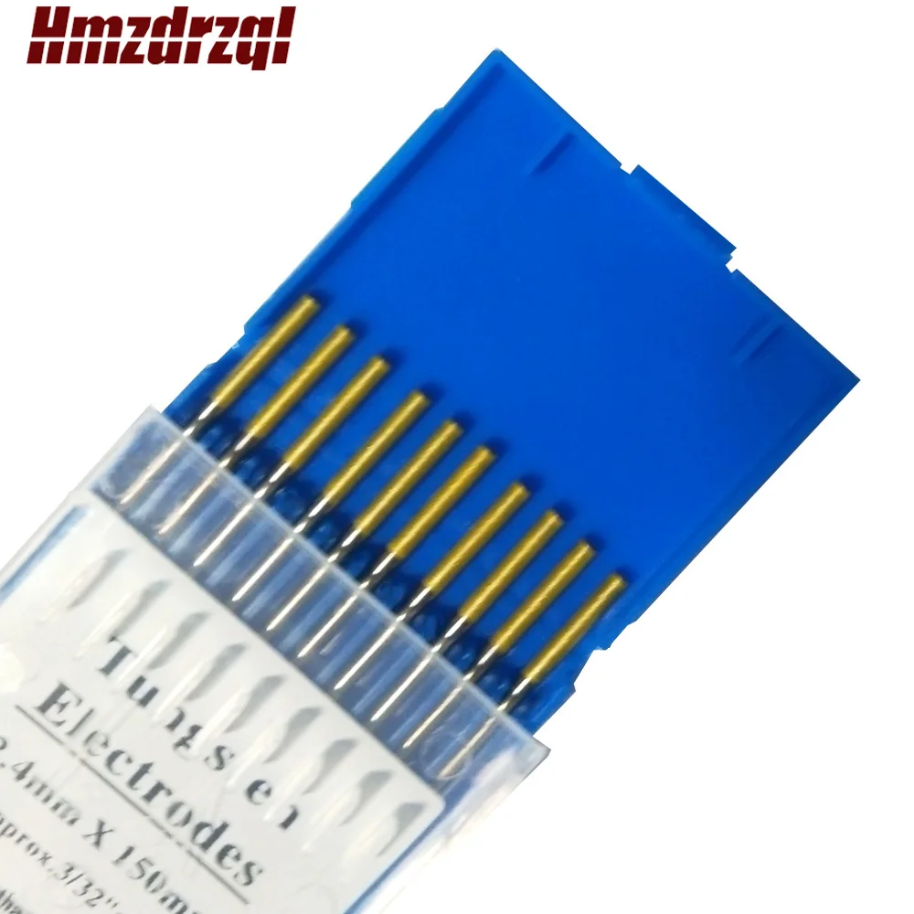 WL15 10Piece Gold Color2.4mm*150mm(Approx.3/32''x6'')Lanthanated Tungsten Electrode Head
