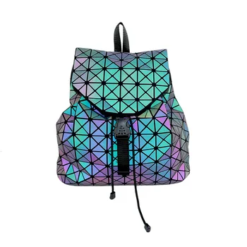 

Waterproof Large Capacity PU Women Travel Backpack With Luminous Color Laser Hot Couple Fashion Rucksack Teenage Girls Bagpack