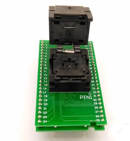

QFN48 MLF48 Programming Socket IC Test Adapter Pitch 0.4mm Clamshell Chip Size 6*6 Flash Adapter Burn in Socket SMD adapter