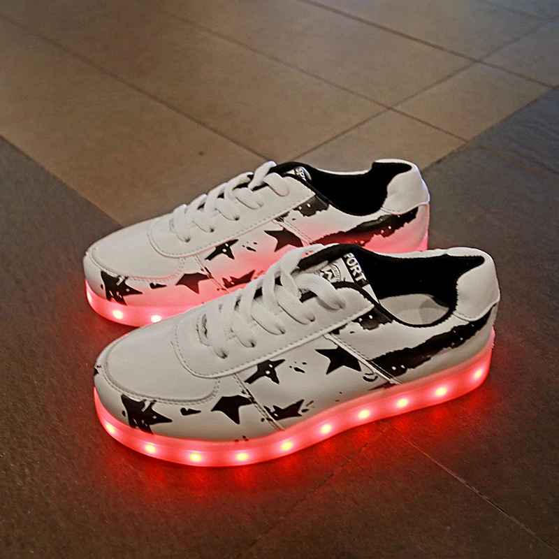 sapato de led branco