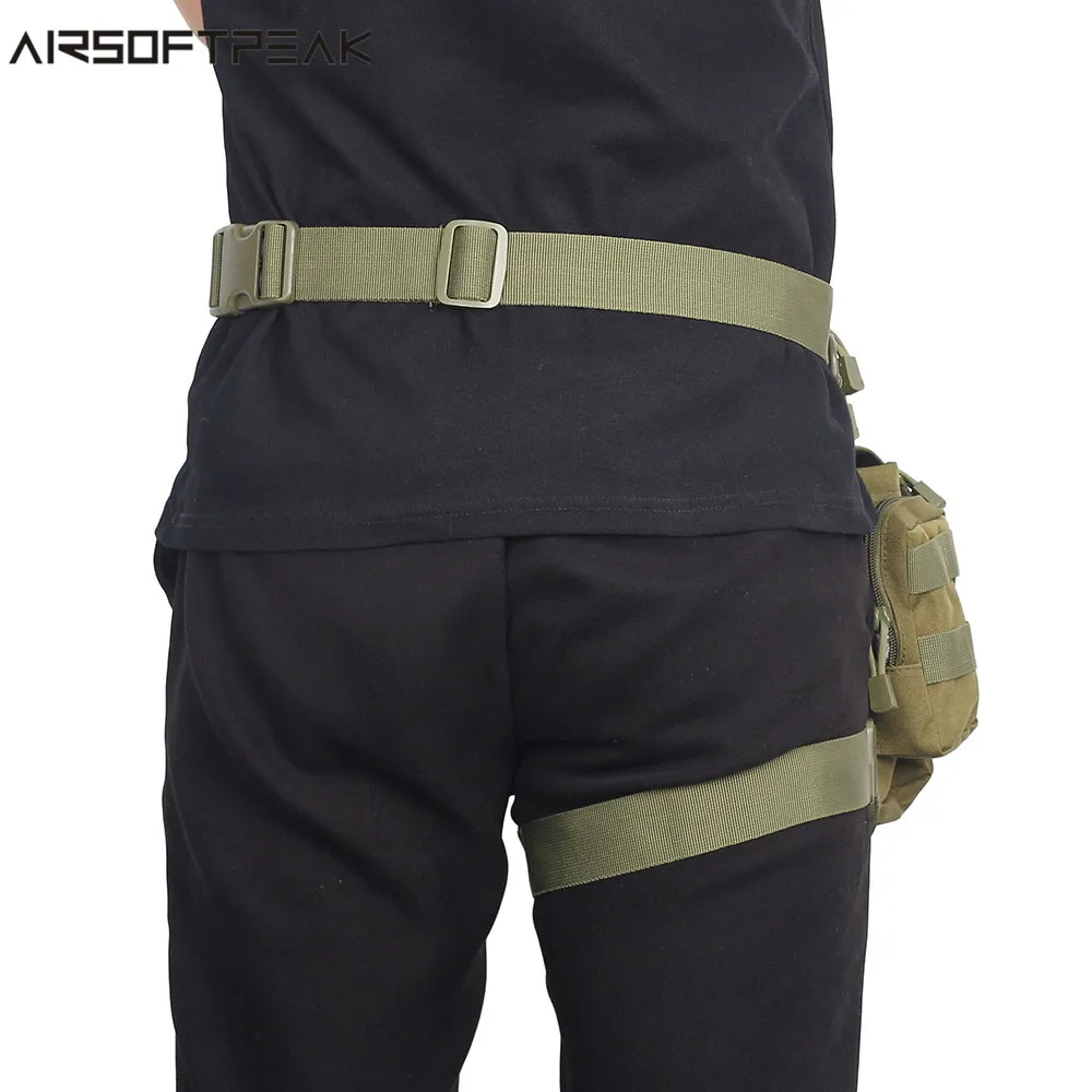 AIRSOFTPEAK Tactical Drop Leg Bag 1000D Nylon Waist Packs Military Thigh Packs Tool Bags For Motorcycle Outdoor Bike Cycling 