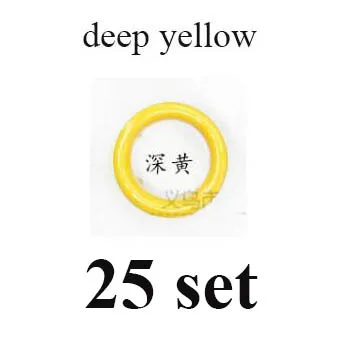 25 наборов высокое качество металл латунь 9,5 мм зубчатая Кнопка Экологичные кнопки для ухода за кожей Поппер пряжки 20 Доступные цвета - Цвет: 25set  deep yellow