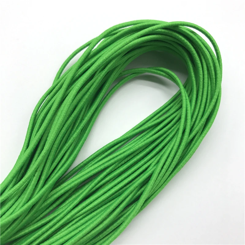 5 ярдов 2 мм цветная высокоэластичная круглая эластичная повязка круглая эластичная канатная Резиновая лента эластичная линия DIY Швейные аксессуары - Цвет: Green