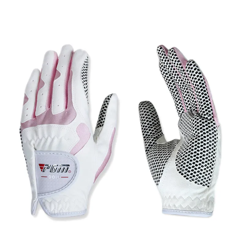 

PGM Golf Gloves Women's Gloves Left Hand & Right Hand Sport High Quality Nanometer Cloth Golf Breathable Palm Protection