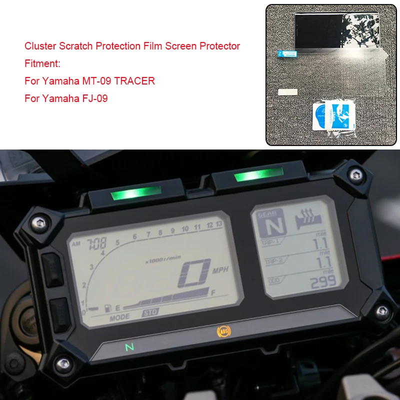 MTCLUB For Yamaha MT-09 Tracer  FJ-09 FJ 09 Motorcycle Speedometer Cluster Scratch Protection Film Screen Protector TPU Clear (1)
