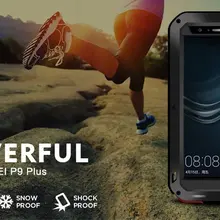 Мощный Любовь Мэй закаленное Стекло Металл противоударный Анти осень пыли чехол для Huawei p9 плюс защита вашего устройства 360 градусов