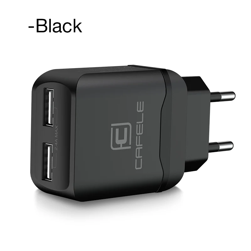 Cafele EU Plug Dual USB зарядное устройство DC 5 В 2.4A 12 Вт универсальный портативный дорожный настенный адаптер зарядное устройство для мобильного телефона для iPhone ноутбука