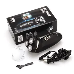 3D плавающая головка электрическая бритва человек умный электробритва 3 Вт режим зарядки борода нож 45 мин. рабочих вода для мытья головы