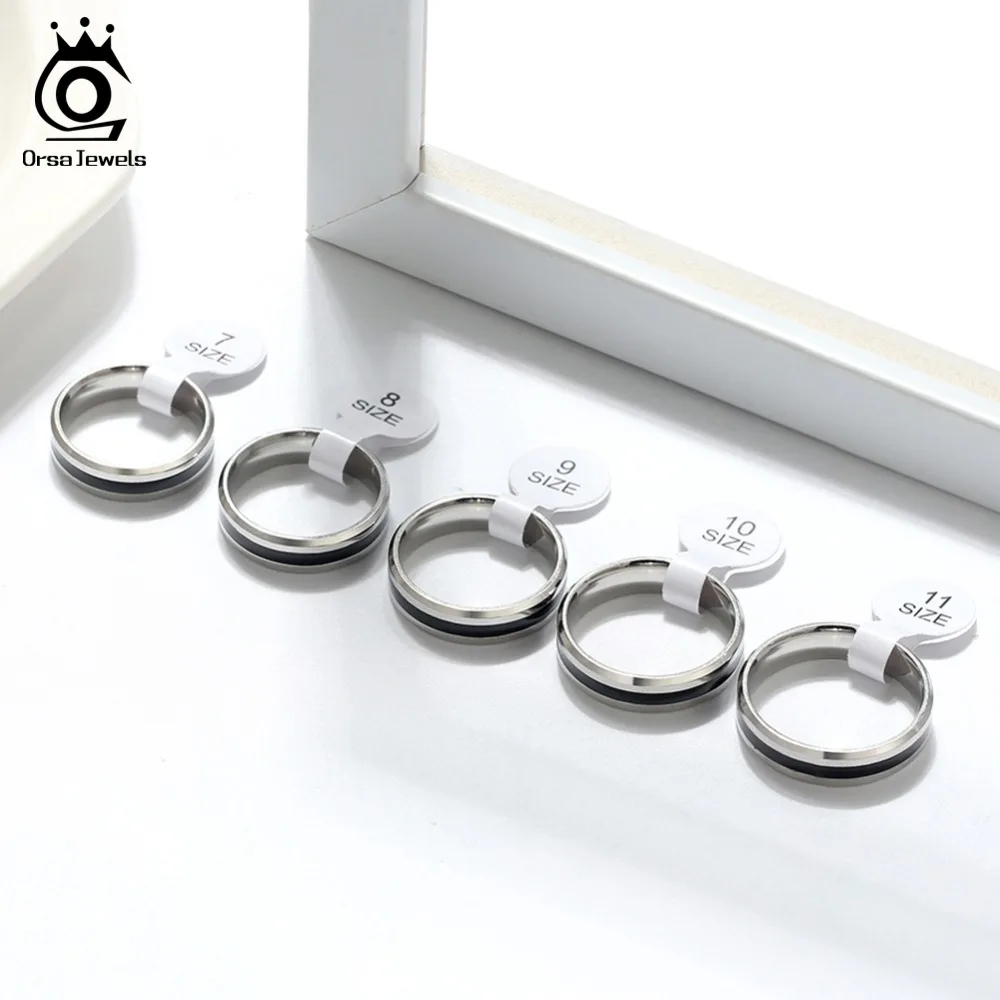 ORSA JEWELS New Arrival 316L Stainless Steel Couple Ring Fashion Design Ring for Men and Women Popular Ring Free Shipping OTR03