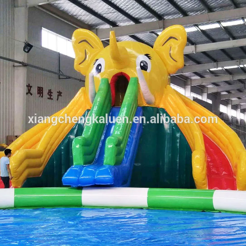 

Large Outdoor Children Inflatable Elephant Slide Water Slide