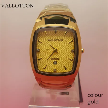 VALLOTTON New Fashion Waterproof Quartz Men And Women Watches Square Style Tungs VALLOTTON New Fashion Waterproof Quartz Men And Women Watches Square Style Tungs