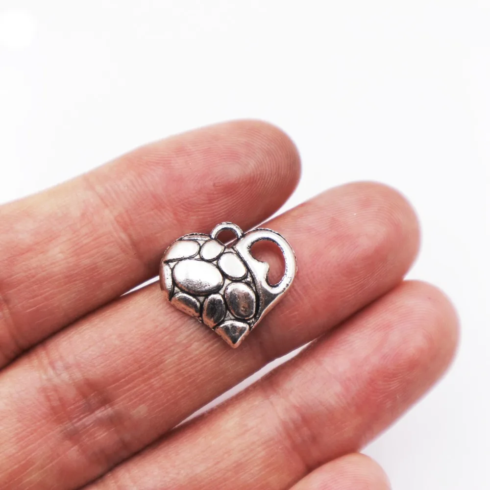 

Hot sell 25pcs metal antique silver charms Valentine's Day limited love charms pendant for necklace jewelry findings