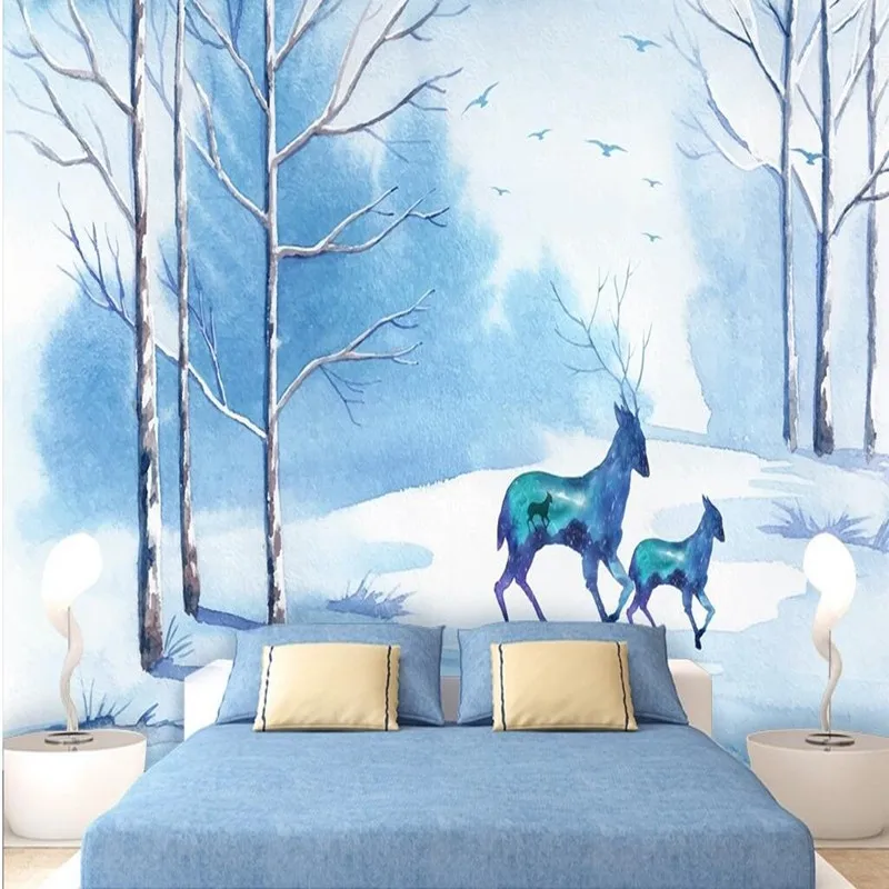 

Wall Mural Wallpaper in Wallpapers Landscapes 3D Fresh Elegant Wall Murasl TV Background Wall Home Decor Wall Stickers Wallpaper