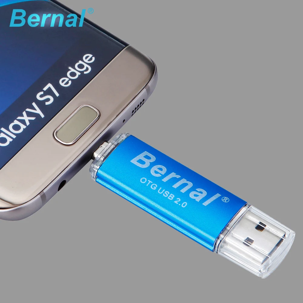 Bernal цветной OTG USB флеш накопитель 8 Гб металлический смартфон usb флешка 4 ГБ 16 32 64