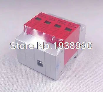 

(1) 4P 40~80KA Din Rail Surge Protection Lightning Arrester Din-rail mount