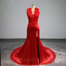 Соблазнительные вечерние платья Onlysmile с глубоким v-образным вырезом, вечернее платье с открытой спиной для выпускного вечера, женские элегантные вечерние платья с разрезом спереди, красные вечерние платья русалки