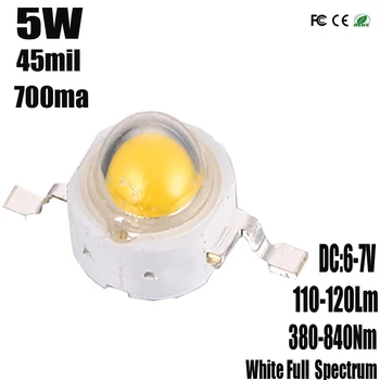 

50 100 PCS High Power LED Chip 5W Full Spectrum 380-840nm COB Diode SMD DIY Plant Flowers Vegetables Grow Light For Light Beads