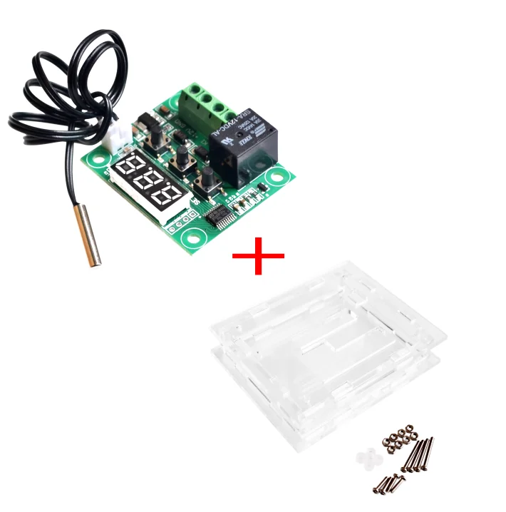 

W1209 DC12V cool temp thermostat temperature control switch temperature controller thermometer thermo controller+Acrylic Box