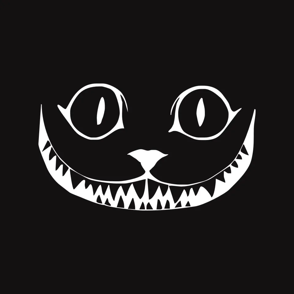 Cunymagos Cat Growl Smile Face Halloween Horror Vinyl Car Sticker Window Decoration Decal Car Styling Decal Stickers 15.28 (4)